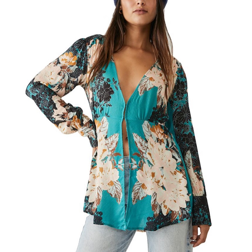 NWT Free People Mikayla Printed Tunic
